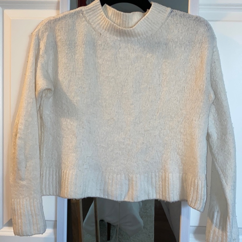 Brandy Melville ivory mock neck sweater - size = one size